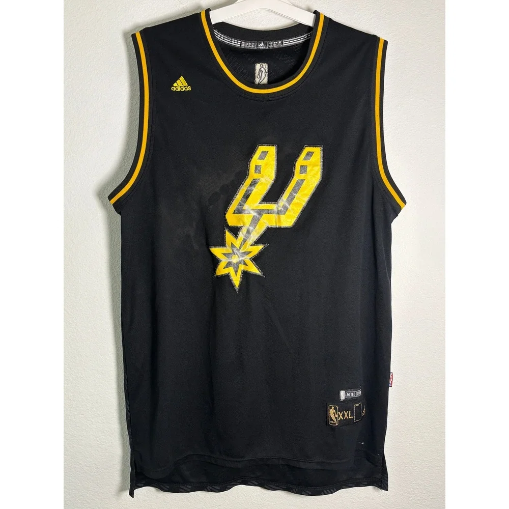 Adidas San Antonio Spurs Kawhi Leonard 2 Jersey XXL Black Yellow Limited Edition